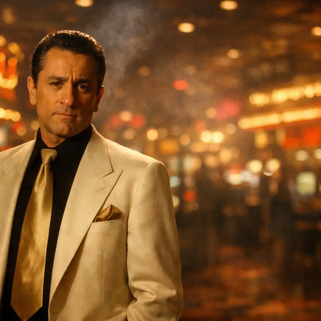 Kadr z filmu Casino: Robert De Niro jako Sam Rothstein w kasynie